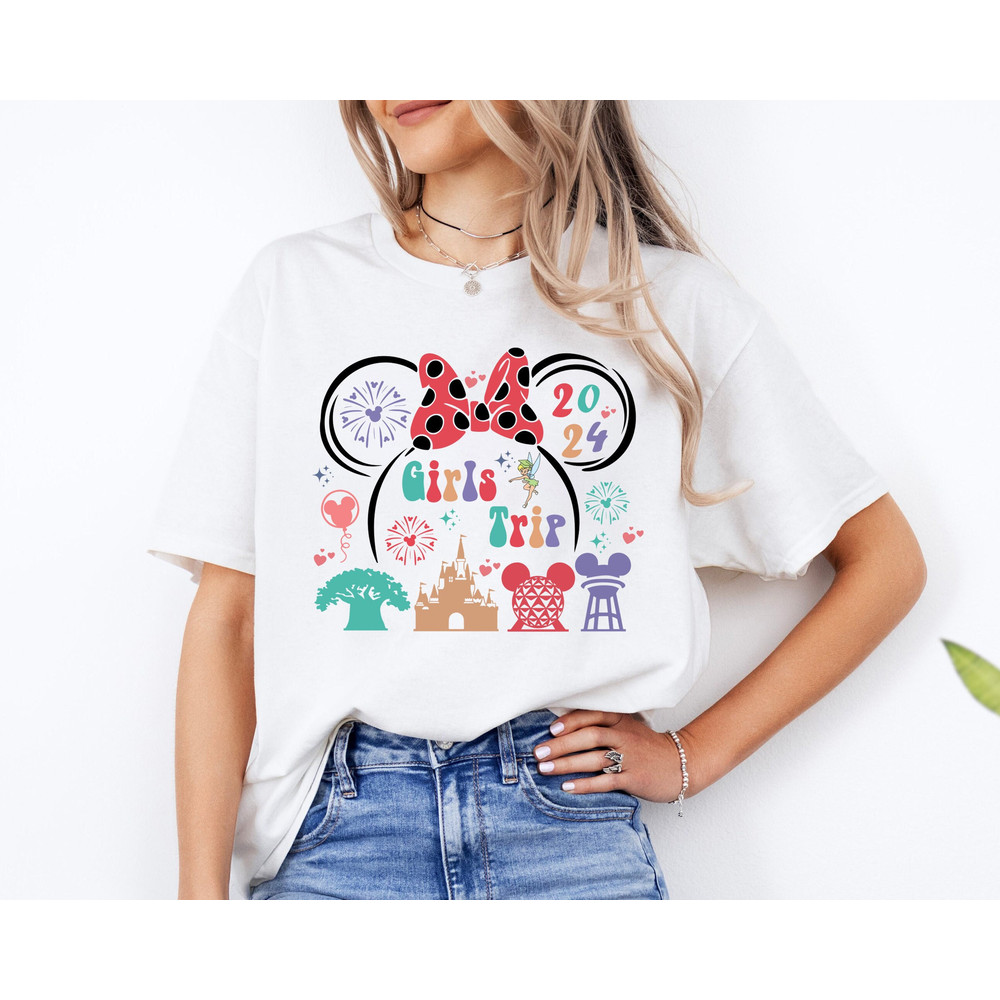 Disney Girls Trip Shirts, Disney Women Cruise Shirt, Girls Travel Shirt, Disney Parks Girls Trip Shirt, Minnie Bow Shirt, Disney Besties Tee.jpg