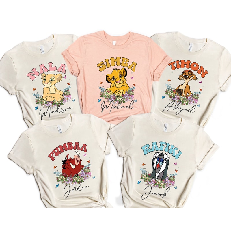 Disney Lion King Shirt, Animal Kingdom Floral Shirt, Hakuna Matata Shirt, Retro Lion King Floral Shirt, Disney Family Safari Trip Shirt.jpg