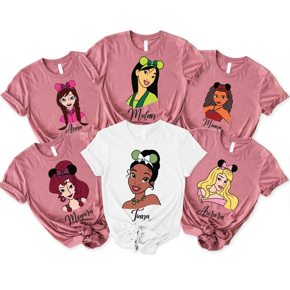 Disney Princess Shirt, Custom Princess Shirt, Cinderella Shirt, Snow White Shirt, Elsa Shirt, Disney Birthday Princess, Birthday Girl Tees.jpg