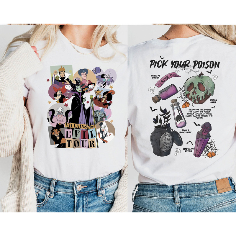 Disney Villains Evil Tour Shirt, Disney Evil Queens Tee, Disney Villains Characters Shirt, Evil Friends Matching Shirt, Bad Witches Shirt.jpg