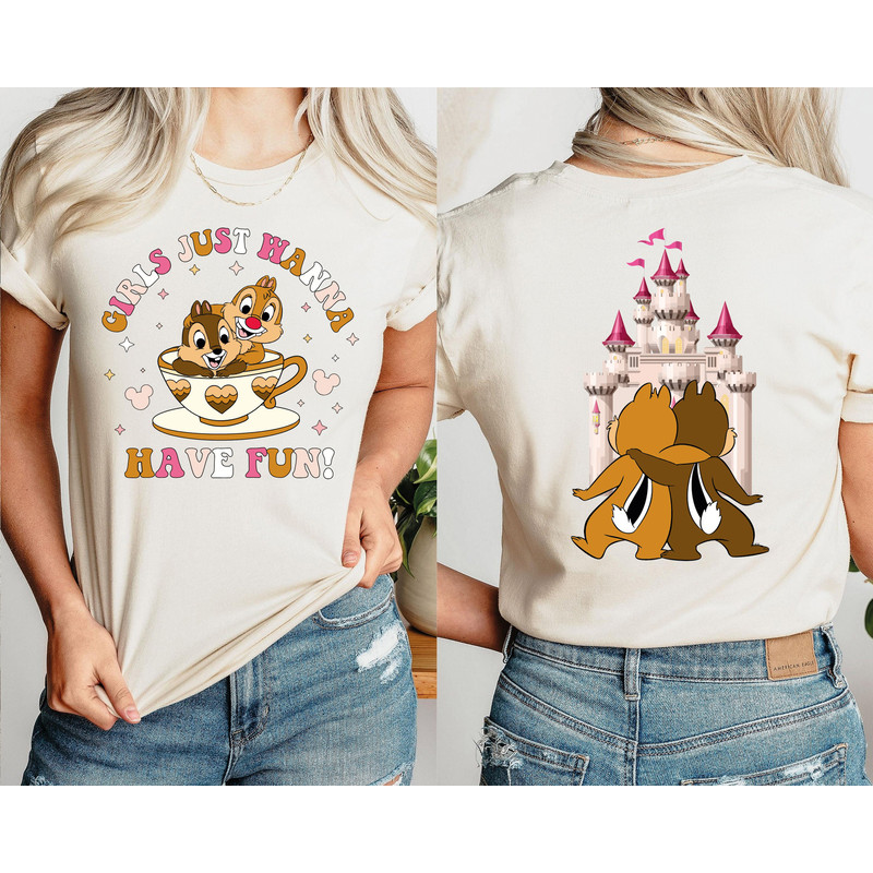 Girls Just Wanna Have Fun Shirt, Chip and Dale Best Friends Shirt, Double Trouble Shirt, Disney Besties Shirt, Disney Girls Trip Shirt.jpg