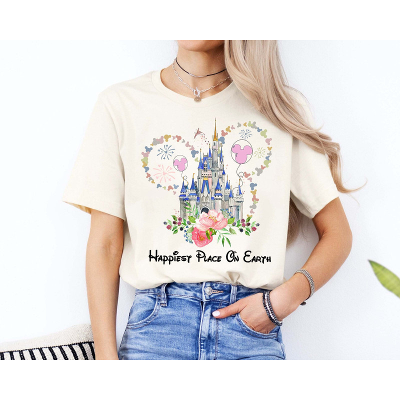 Happiest Place On Earth, Magic Kingdom Shirt, Disneyland Trip Shirt, Family Vacation Shirt, Mickey Head Kingdom Shirt.jpg