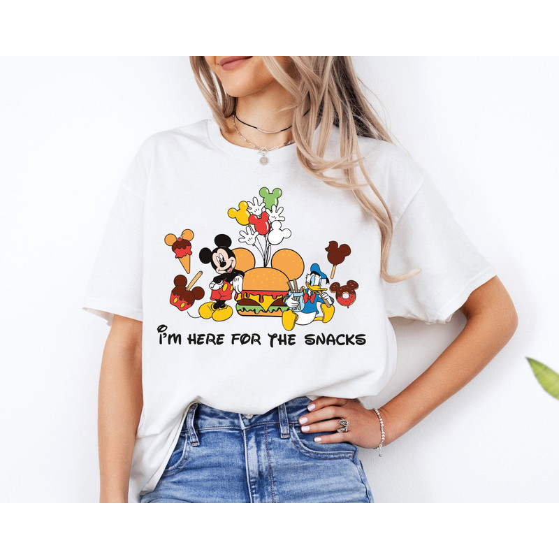 I'm Here For The Snacks, Disney Snacks Shirts, Disneyland Mickey Shirts, Disneyworld Vacation T-shirt, I am Here For The Snacks T-Shirts.jpg