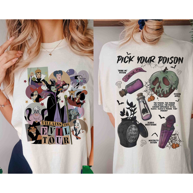 Pick Your Poison Shirt, Disney Villain Shirt, Disney Halloween Shirt, Disney Witch Shirt, Disney Trip Shirt, Disneyland Family Shirt.jpg
