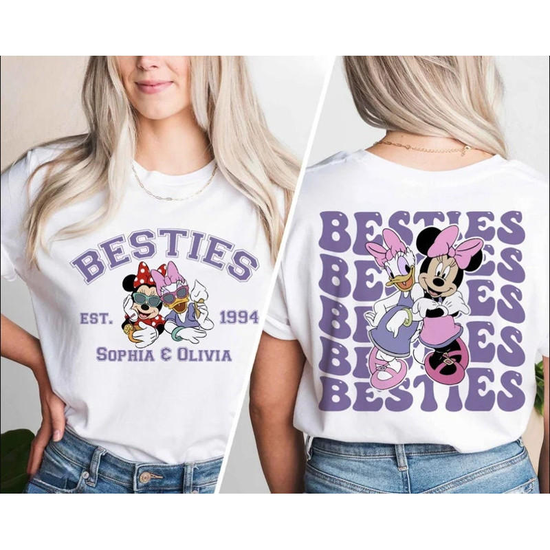 Disney Minnie and Daisy Besties Shirt, Disney Best Friend Shirt, Disney Girls Trip Shirt, Disney Cousins Shirt, Minnie Mouse Shirt.jpg