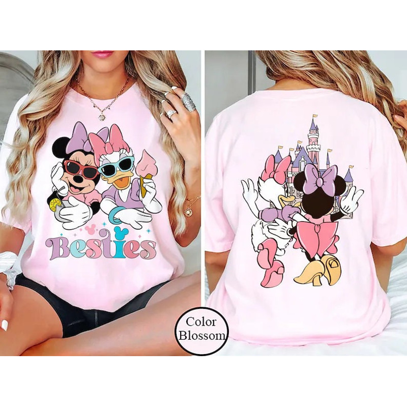 Minnie and Daisy Bestie Comfort Colors Shirt, Disney Bestie Shirt, Best Friends Shirt, Disneyworld Shirt, Disneyland Girl Trip Shirt.jpg