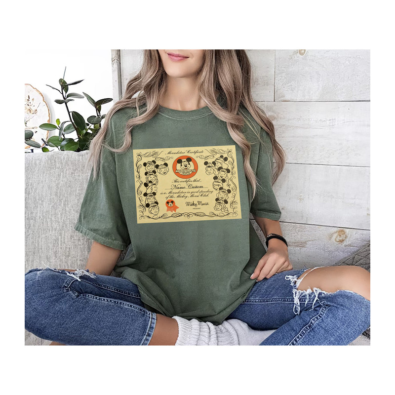 Name Custome Certificate for Disney Club Tshirt DISNEYLAND FOR KIDS Family vacation Shirt Disneyland Magic Kingdom Tshirt.jpg