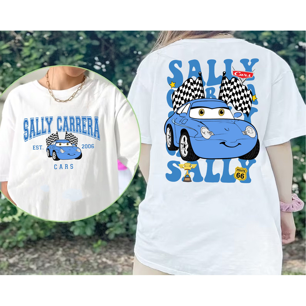 Sally Carrera Cars On The Road Shirt, Disneyland Cars Movie Sweatshirt, Cars Sally Carrera Tee, Radiator Spring Shirt, Piston Cup Shirt.jpg