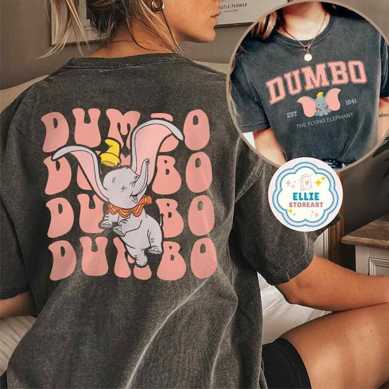 Two-sided Dumbo The Flying Elephant shirt, Vintage Disney shirt, Disney World Disneyland Trip Tee, Dumbo shirts, Kids & Adults shirt.jpg