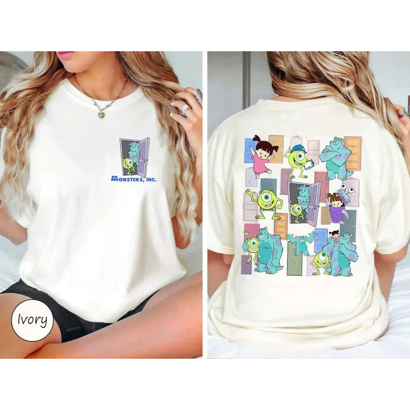Two-Sided Monster Inc Shirt, Pixar Shirt, Monsters Incs Birthday Shirt, Mike And Sulley Shirt, We Scare Because We Care.jpg