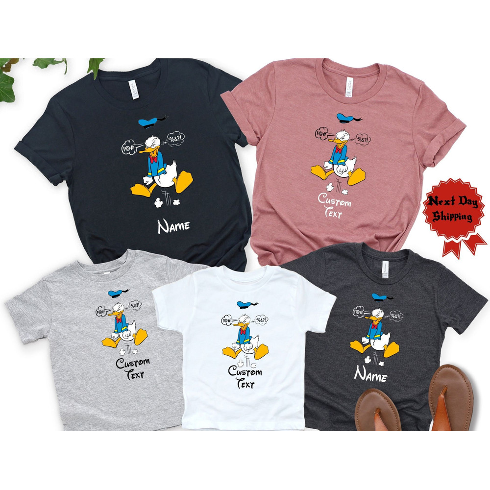 Angry Donald Duck tee, Donald Duck Swearing t-shirt, Disney Dad shirt, Vacation Disney tee, Disney Vacation Dad tee, Disney Men's tee.jpg