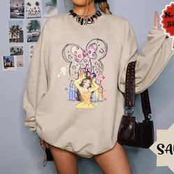 belle shirt, watercolor belle t-shirt, beauty and beast belle shirt, cute belle tee.