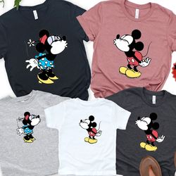 custom classic mickey and minnie kiss shirt valentine couple matching shirt matching valentine's day shirt gift ideas me