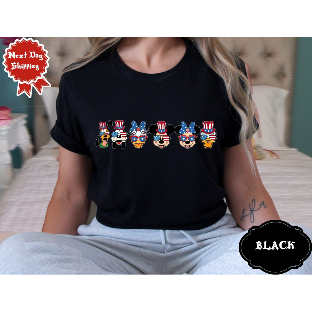 Mickey and Friends Disney 4th of July Shirt, Disney American Patriotic Group Shirt, Disney Family Happy Independence Day 2024, Disney Trip.jpg