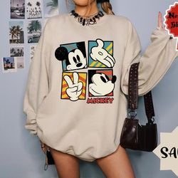 retro classic mickey two-sided magical shirt, mickey shirt, mickey peace sign shirt, funny mickey shirt, disney family