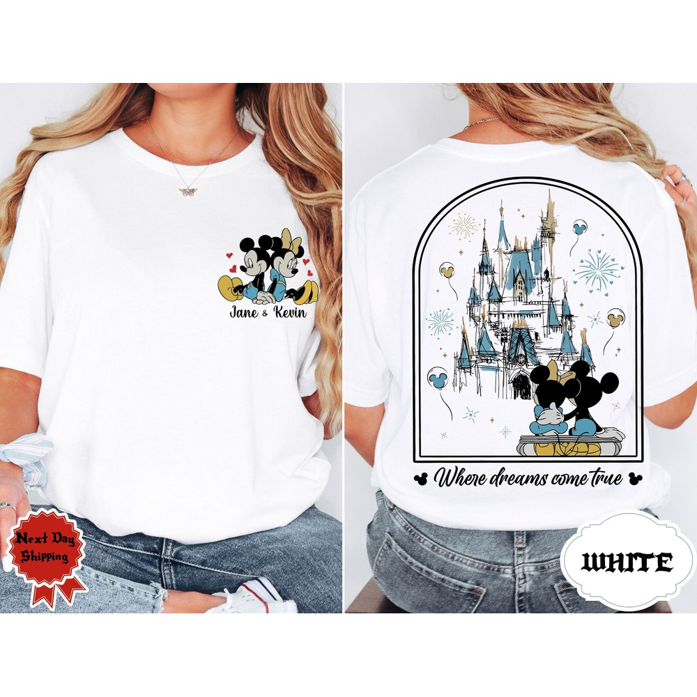 Retro Disneyworld Mickey Minnie Valentine Shirt, Where Dreams Come True, Disneyland Valentine Couple Shirt, Honeymoon Shirt, Magic Kingdom.jpg