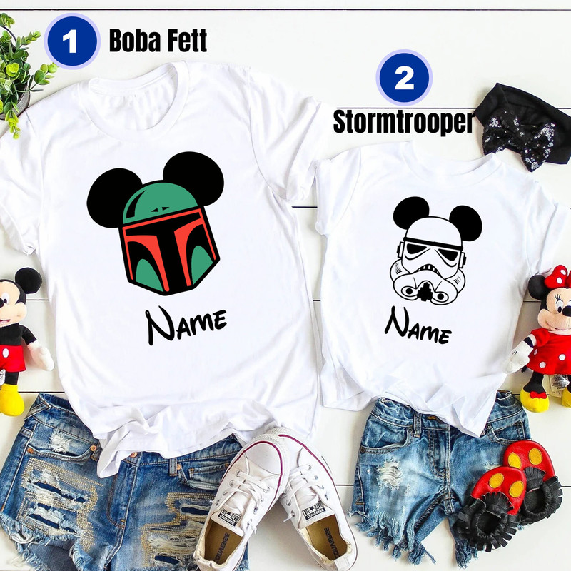 Custom Star Wars Family Shirts, Disney Christmas Star Wars Characters Shirt, Star Wars Mickey Ears Group Shirts, Disney Family Trip Shirts.jpg