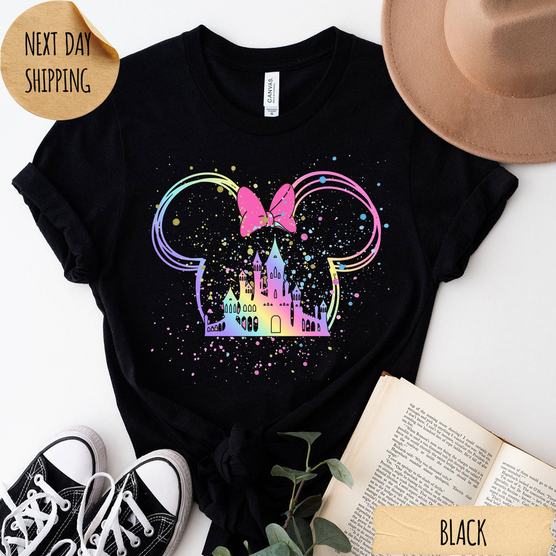 Disney Castle Shirt, Disney Watercolor Shirt, Disney Castle, Vacation Gift For Girl, Family Trip Shirts, Disney Family Trip Shirt, Girl Trip.jpg