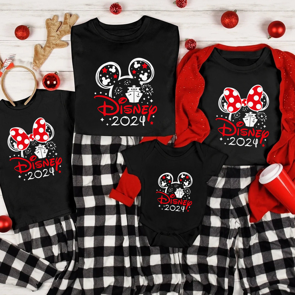 Family Vacation Disney Cruise 2024 Shirt, Disney Cruise Mickey and Minnie Head Shirt, Disney Love Tee, Disney Trip Shirt, Disney Family Tee.jpg
