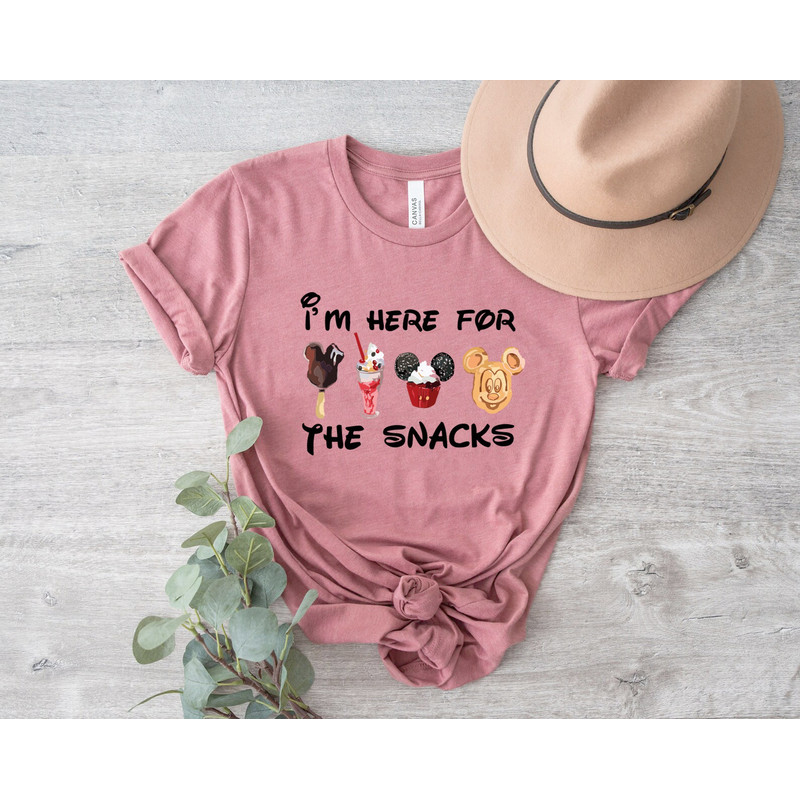 I Am Here For The Snacks Shirt, Funny Disney Shirt, Magic Kingdom Shirt, Family Vacation To Disney World T-Shirt, Disney Trip Gift For Women.jpg