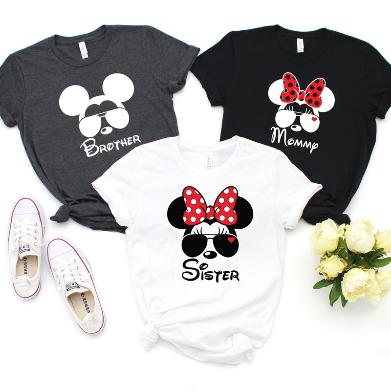 Mickey and Minnie Aviator Sunglasses Shirts, Disney Family Group Shirts, Daddy Mommy and Kids Tees, Disney World 2024 Shirt, Birthday Shirts.jpg