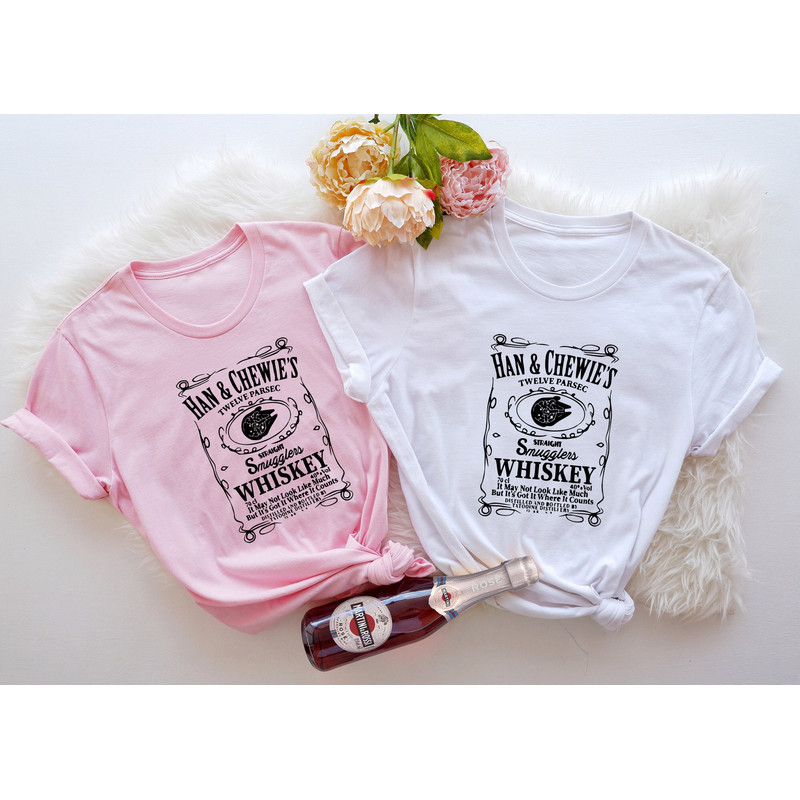 Star Wars Han & Chewie's Twelve Parsec Whiskey Shirt, Straight Smuggler Whiskey Shirt, Funny Star Wars Gift, Star Wars Lover, Whiskey Shirt.jpg