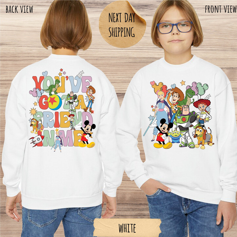 You've Got A Friend In Me Front And Back Sweatshirt, Toy Story Hoodie, Toy Story Land, Jessie and Bullseye Sweater, Disney Toy Story Sweater.jpg