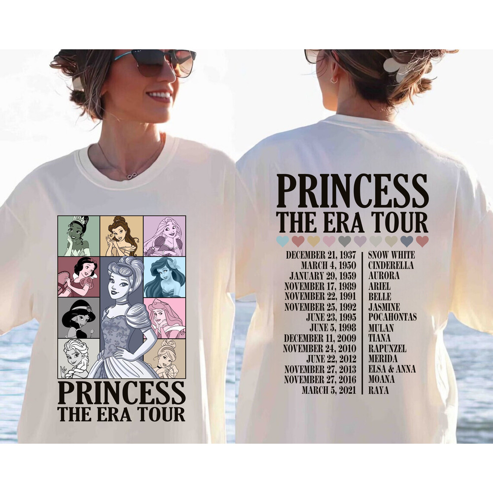 Princess The Eras Tour Shirt, Princess Tour Tee, Disney Girl Trip Shirt, Princess Girl Shirt, Princess Eras Tour, Disney Princess Tour Tee.jpg
