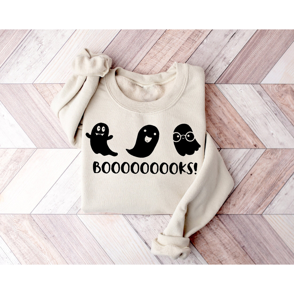 Ghost Books Shirt, Teacher Halloween Shirt, Librarian Shirt, Book Lover T-shirt, Reading Shirt, Teacher Shirt, Halloween School Shirt 1.jpg