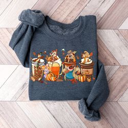 halloween disney chip and dale sweatshirt, disney coffee shirt, chip and dale shirt, coffee lover, disney chip and dale