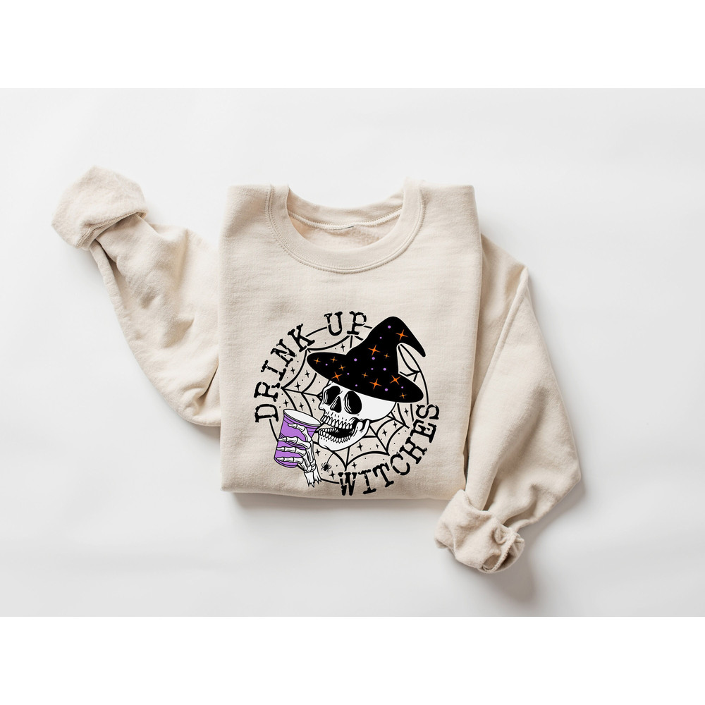 Drink Up Witches Sweat, Halloween Sweatshirt, Witch Sweatshirt, Hocus Pocus Sweat, Witches Brew, Witchy Vibes, Fall Clothing,Halloween Party.jpg