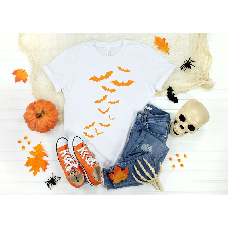 Halloween Bats Shirt, Halloween Party, Halloween Shirt, Skeleton T, Halloween Outfits, Halloween Funny Shirt, Family Matching Shirts.jpg