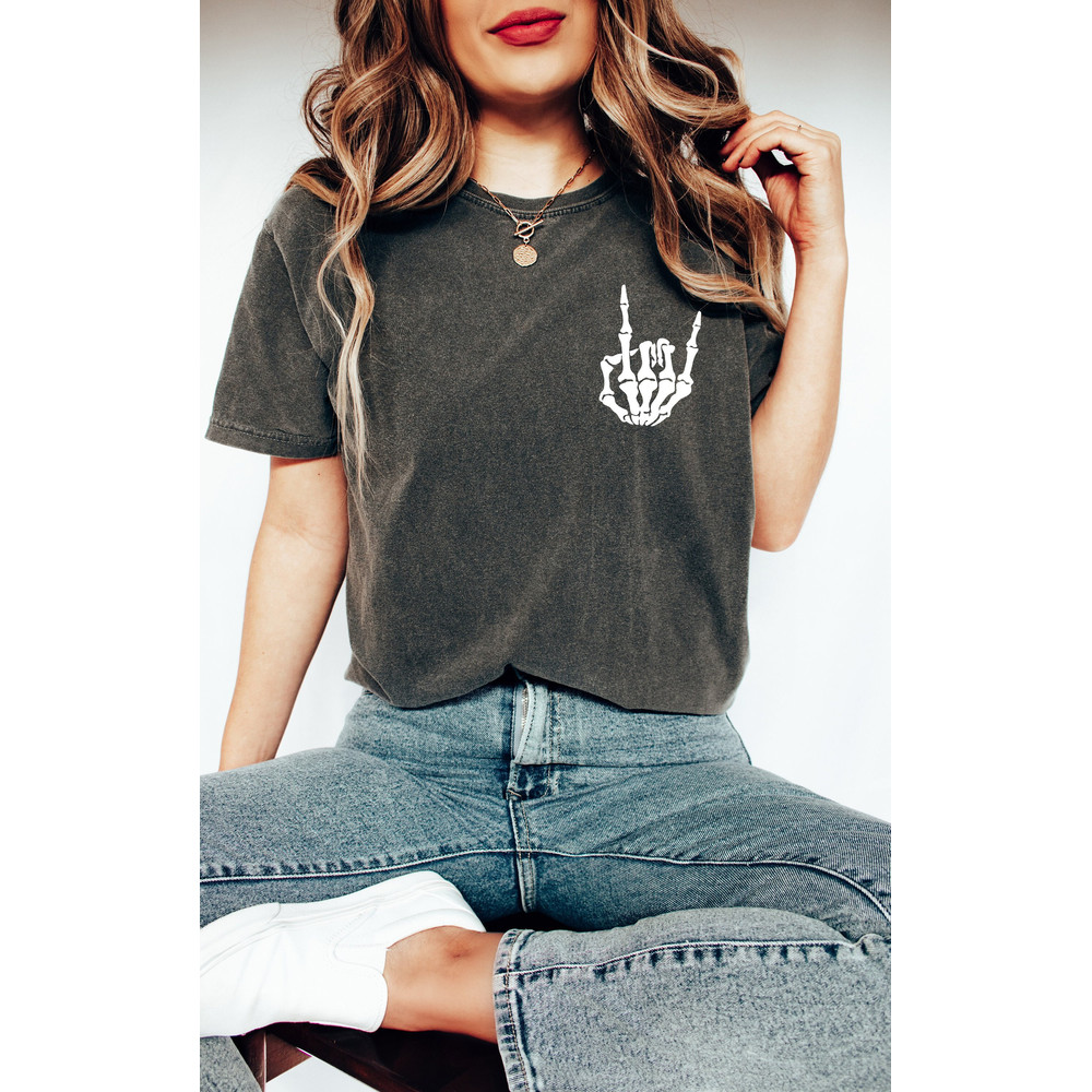 Comfort Colors Stay Spooky Skeleton Hands shirt, Halloween Shirt, Witch Shirt, Retro Fall Shirt, Spooky Season Shirt, Funny Halloween Outfit 2.jpg