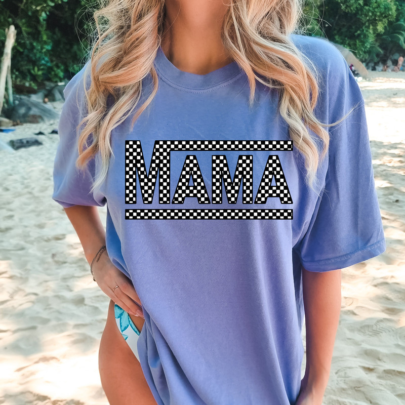 Checkered Mama Shirts, Comfort Colors Over-Sized Mother's Day Shirt, Mama Shirt, Gift for Mom, Retro Mama Shirt,Matherhood Shirt.jpg