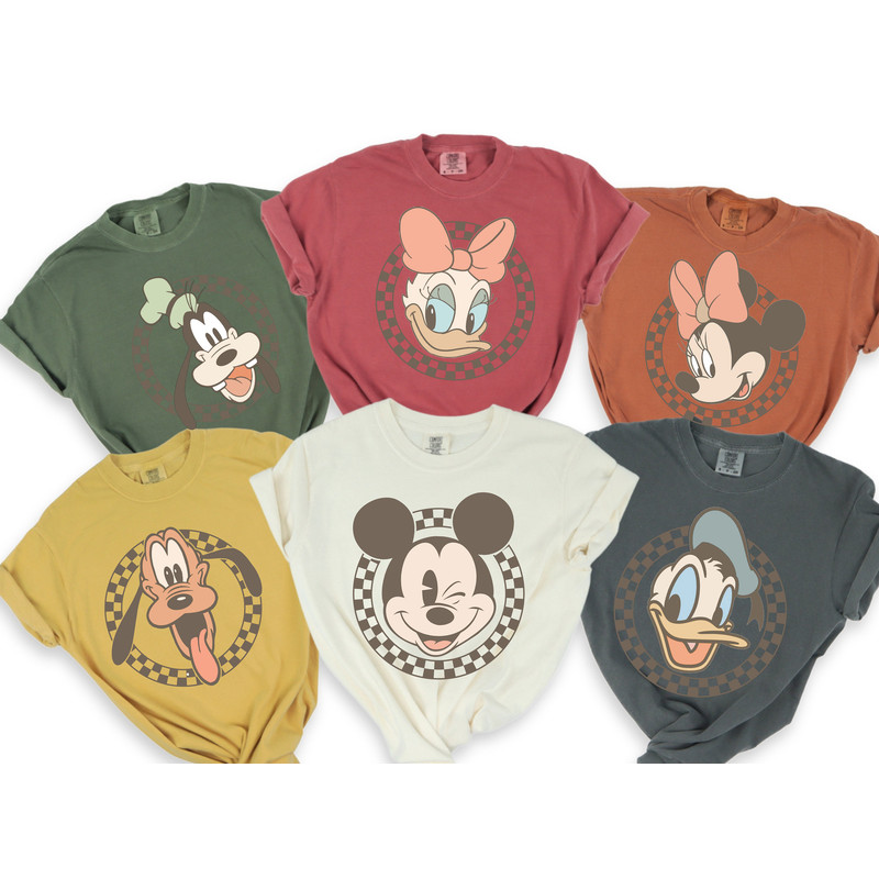 Comfort Colors Checkered Mickey Mouse and Friends Shirt,Disney Mickey Minnie Duck Daisy Pluto Goofy, Disney Shirt, Retro Disney Mickey Head.jpg