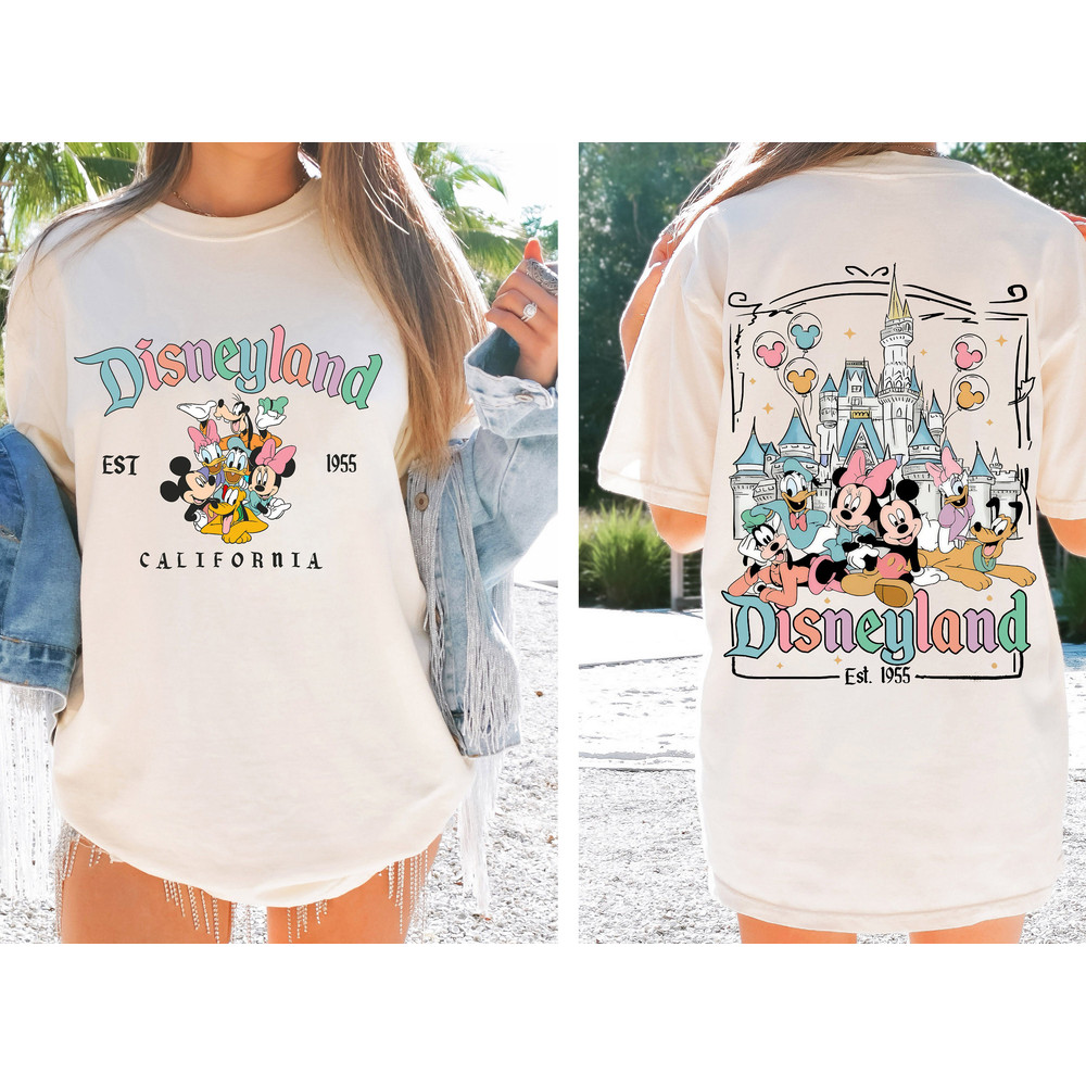 Comfort Colors Disneyland California Est 1955 Shirt, Magic Castle Shirt, Mickey and Friends Shirt, Disney Family Vacation 2024 Shirt.jpg