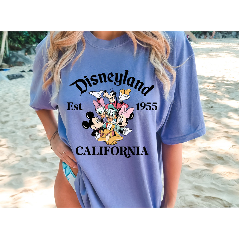 Comfort Colors Disneyland California Mickey And Friends Shirt, Magic Kingdom Shirt, Disney Shirts, Mouse Shirt, Disneyworld Est 1955 Shirt.jpg