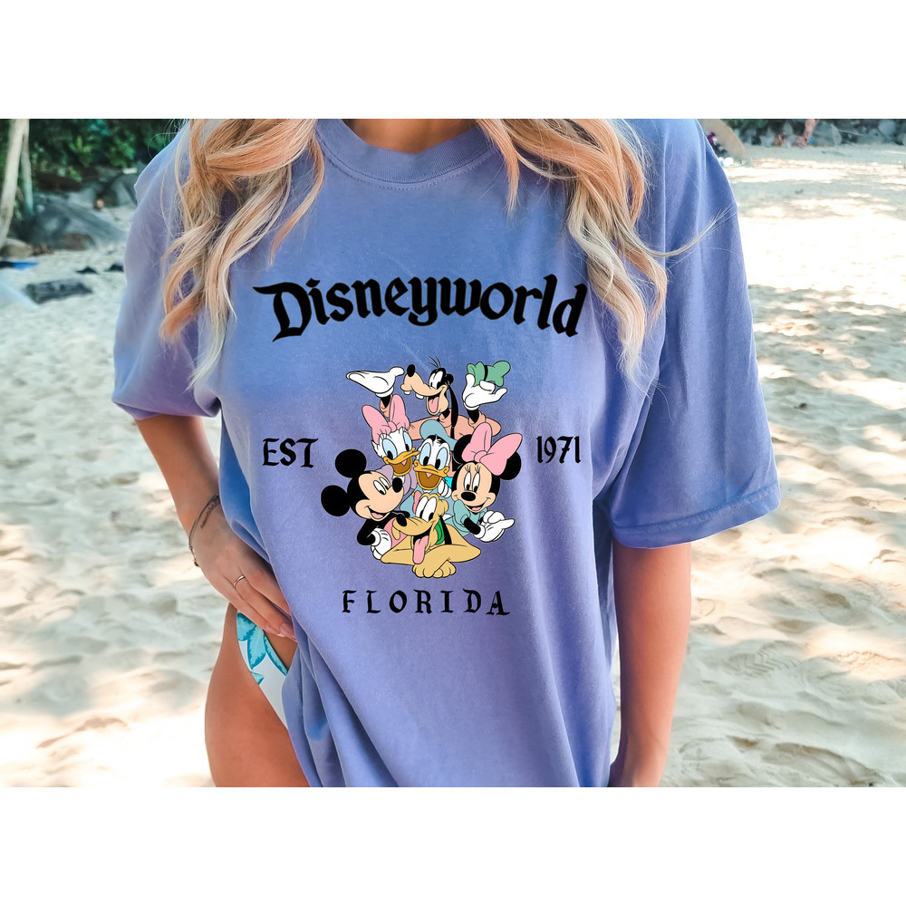 Comfort Colors Disneyworld Florida Mickey And Friends Shirt, Magic Kingdom Shirt, Disney Shirts, Mouse Shirt, Disneyworld Est 1971 Shirt.jpg
