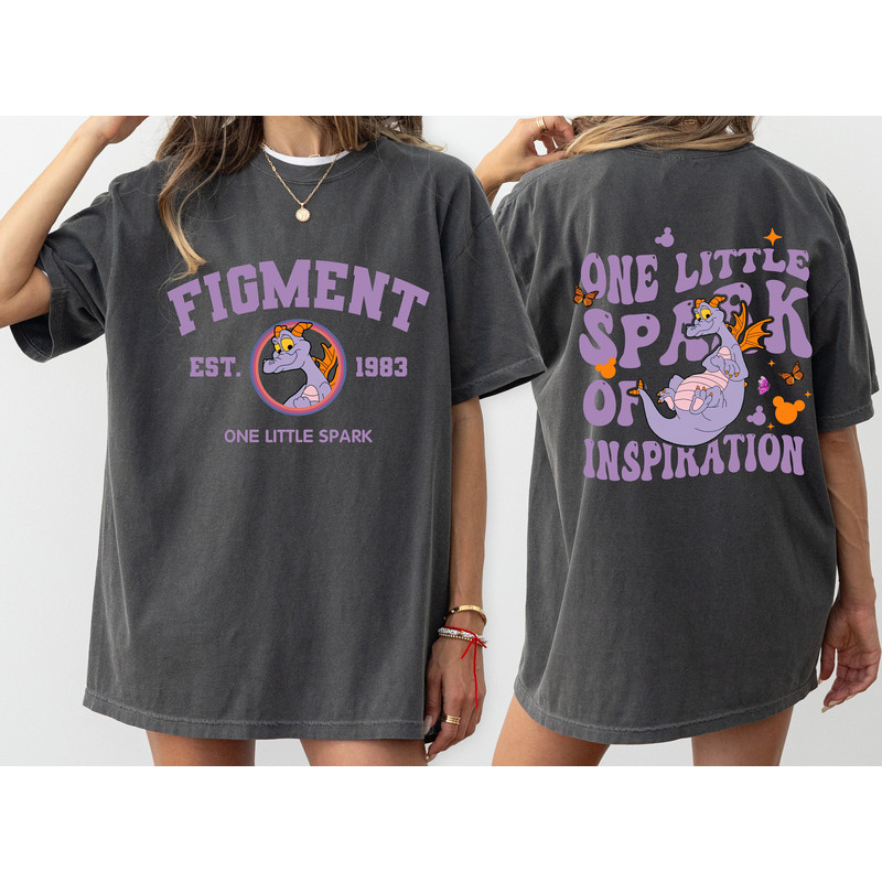 Comfort Colors One Little Spark Shirt, Figment Shirt, Purple Dragon Shirt, Figment Epcot Shirt, Disney World Shirt, Disney Figment Shirt.jpg