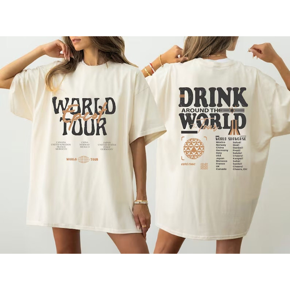 Comfort Colors Disney Epcot World Tour Shirt, Drink Around The World Tee, Disney Group Trip Shirt, Retro Disneyland Epcot Shirt, Disneyworld.jpg