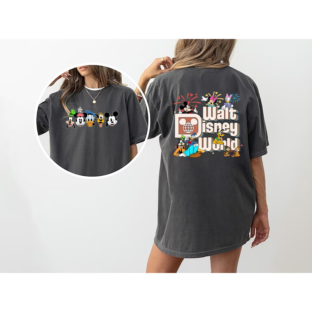 Vintage Walt Disney World Shirt, Mickey and Friends Shirt, Magic Kingdom Shirt, Disneyworld Shirt, Disneyland Shirt, Comfort Colors Shirt 2.jpg