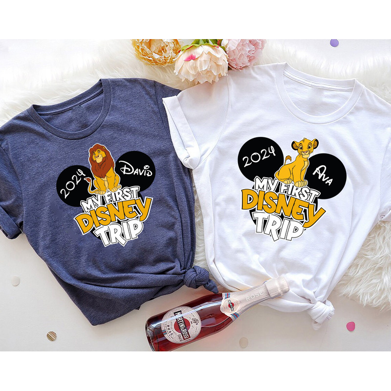 Custom My First Disney Trip Shirt, Matching Lion King Family Shirt, Disney Simba Tee, Disney Family Vacation Shirt, Animal Kingdom Tee.jpg