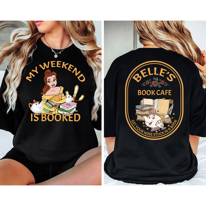 Disney Belle's Book Cafe Shirt, Princess Belle's Book Shop Shirt, Disney Librarian Shirt, Bookworm Shirt, Reading Book Lover Shirt.jpg