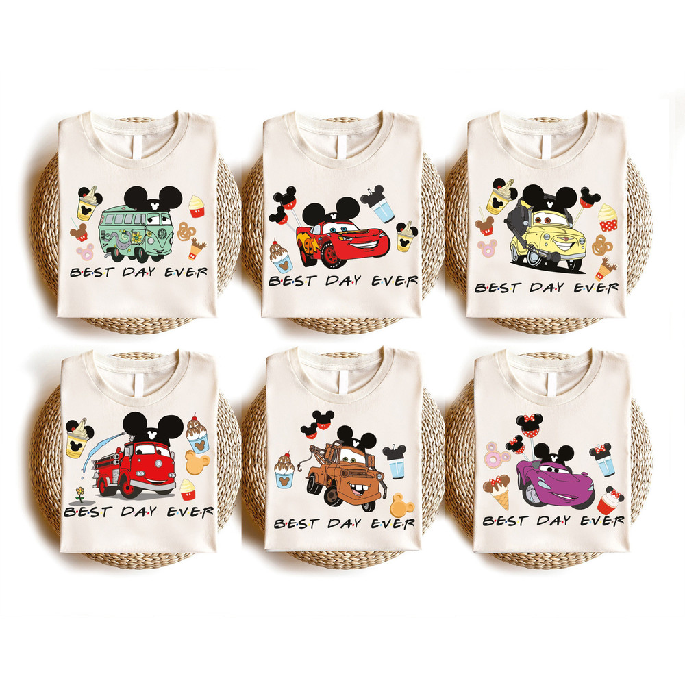 Disney Cars Best Day Ever Shirt, Cars Pixar Shirt, Cars Group Shirt, Disney Cars Kid Shirt, Lightening McQueen Shirt, Tow Mater Shirt.jpg