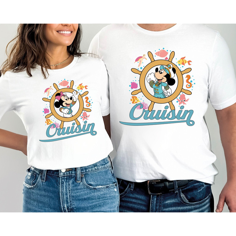 Disney Couple Cruising Shirt, Mickey and Minnie Summer Shirt, Disneyland Family Cruise Vacation Tee, Disney World Cruise Shirt.jpg