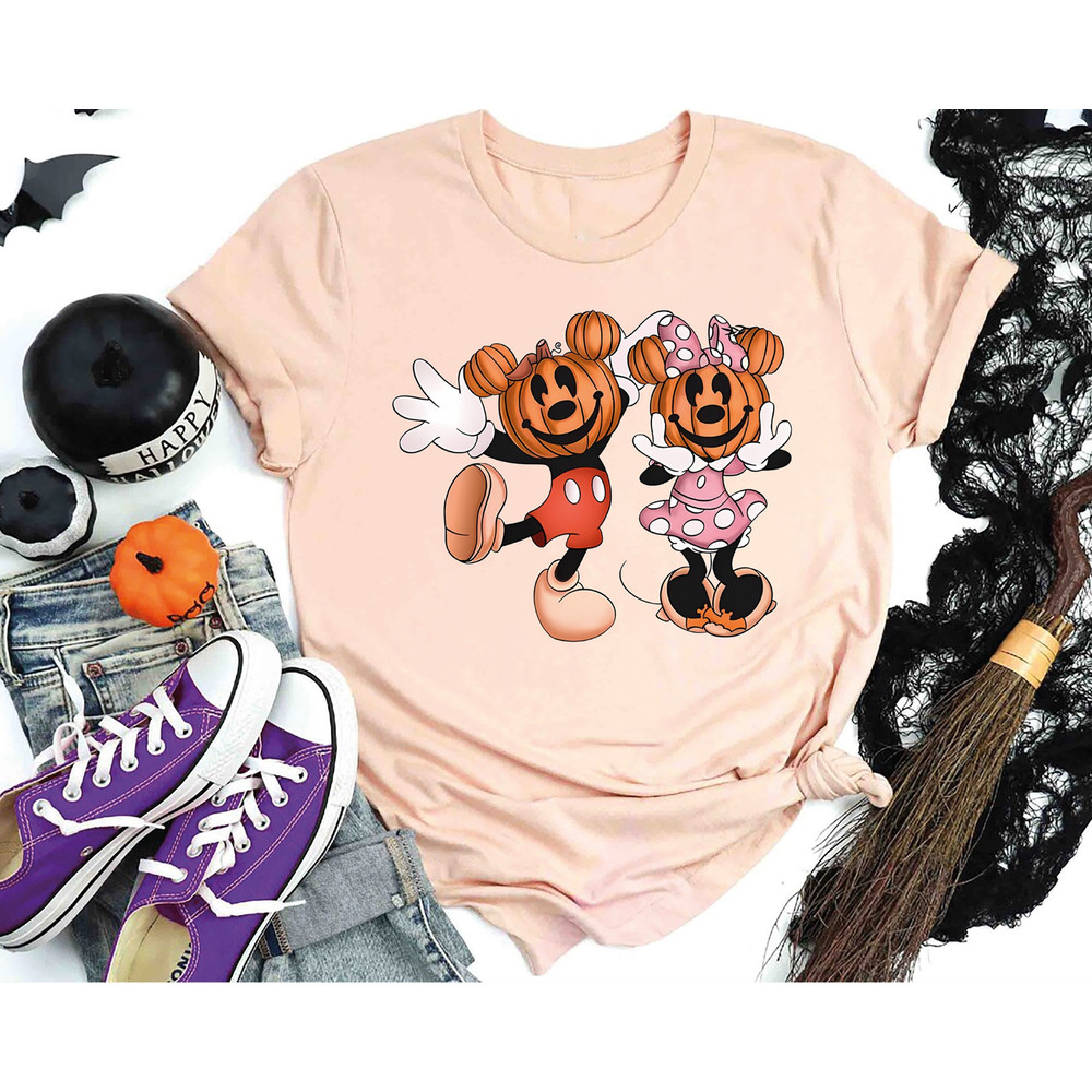 Mickey Minnie Pumpkin Halloween Shirt, Disney Halloween Party Tee, Spooky Season Shirt, Disney Pumpkin Shirt, Disneyland Halloween Trip Tee.jpg