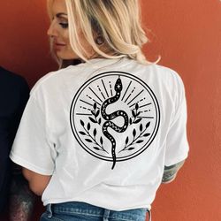 celestial snake shirt, gifts for her, cute mom tee, mystic snake shirt, alternative boho tee, yoga shirt, spiritual, bac