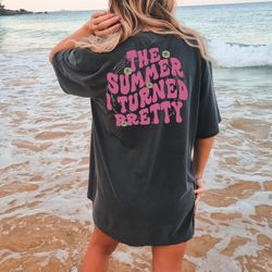 comfort colors the summer i turned pretty shirt, cousins beach t shirt, oversized vintage comfort colors tee, summer tee