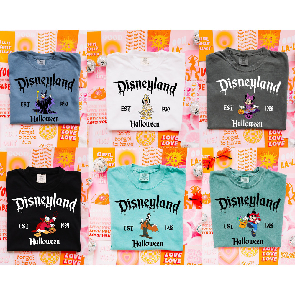 Comfort Colors® Disneyland Family Halloween Shirt, Mickey Halloween Shirt, Disney Vacation, Halloween 2023, Family Matching Shirts,.jpg