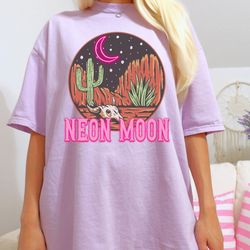 comfort colors neon moon shirt, country music lover, classic country style, gift, song shirt, shirt, fan apparel, neon m